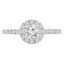 3/4 CTW Round Diamond Halo Engagement Ring in 14K White Gold with Accents (MD200296)