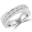 3/5 CTW Round Diamond Semi-Eternity Wedding Band Ring in 14K White Gold (MD200320)
