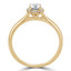 3/5 CTW Round Diamond Cushion Halo Engagement Ring in 14K Yellow Gold with Accents (MD200370)