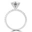 1 1/4 CTW Round Diamond Solitaire with Accents Engagement Ring in 14K White Gold (MD200389)