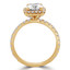 1 1/4 CTW Round Diamond Cushion Halo Engagement Ring in 14K Yellow Gold with Accents (MD200398)
