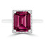 2 2/5 CTW Emerald Pink Tourmaline Princess Halo Cocktail Engagement Ring in 14K White Gold with Accents (MD200443)