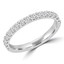 1/2 CTW Round Diamond Semi-Eternity Anniversary Wedding Band Ring in 14K White Gold (MD200462)