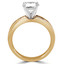 1 1/2 CTW Round Diamond Solitaire with Accents Engagement Ring in 14K Yellow Gold (MD200470)