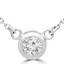 1/4 CT Round Diamond Bezel Necklace in 14K White Gold (MD200496)