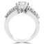 1 4/5 CTW Round Diamond Four-Row Solitaire with Accents Engagement Ring in 14K White Gold (MD200510)
