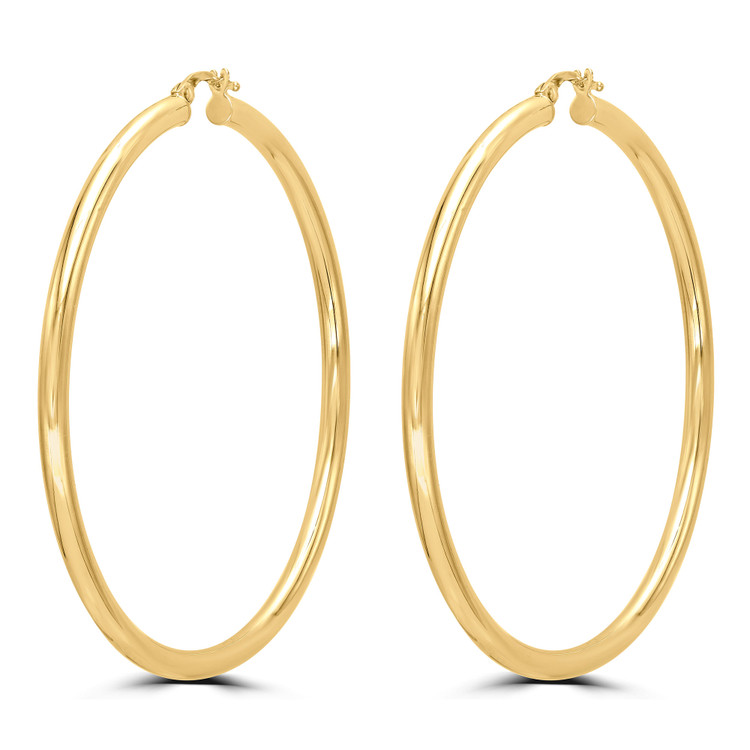 2 1/4" Tube Hoop Earrings in 10K Yellow Gold (MD200517)