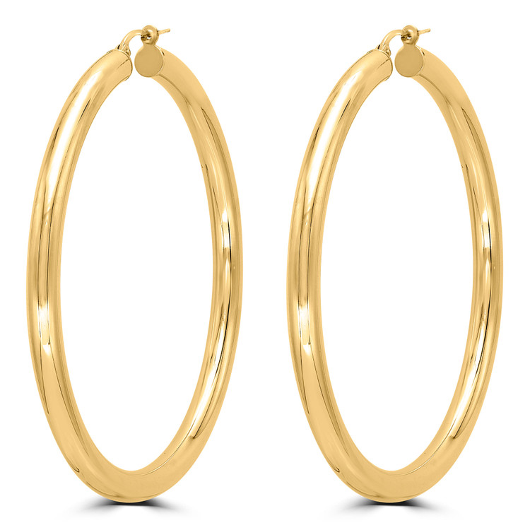 2" Tube Hoop Earrings in 10K Yellow Gold (MD200518)