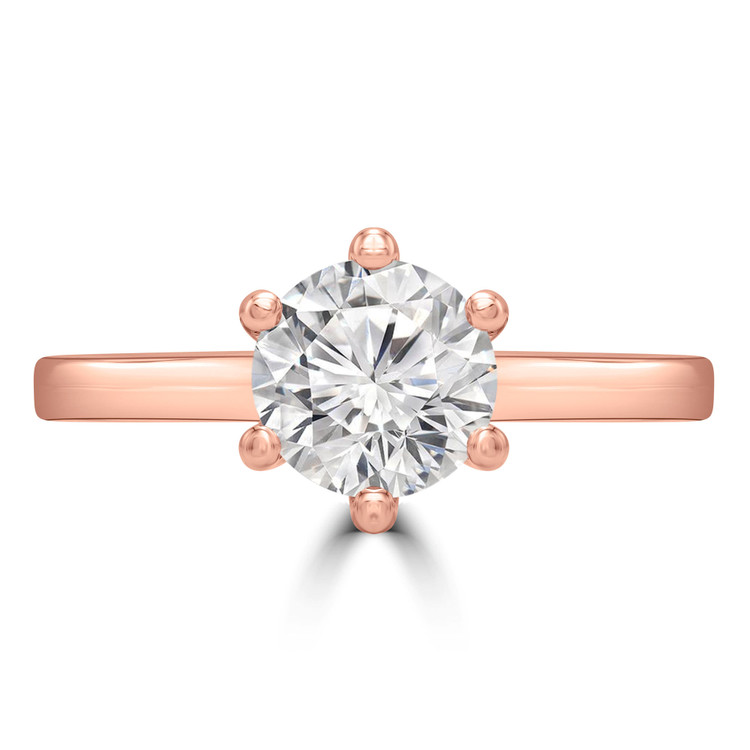 1 CT Round Diamond 6-Prong Solitaire Engagement Ring in 14K Rose Gold (MD200520)