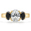 1 3/5 CTW Oval Diamond Three-Stone Engagement Ring in 14K Yellow Gold (MD200526)