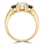 1 3/5 CTW Oval Diamond Three-Stone Engagement Ring in 14K Yellow Gold (MD200526)