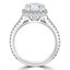 3 1/4 CTW Round Diamond Split-Shank Cushion Halo Engagement Ring in 14K White Gold (MD200533)