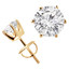 1/7 CTW Round Diamond 6-Prong Solitaire Stud Earrings in 14K Yellow Gold (MD200567)