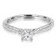 1/3 CT Round Diamond Solitaire Engagement Ring in 14K White Gold (MD200585)