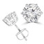 2 1/10 CTW Round Diamond Solitaire 6-Prong Stud Earrings in 14K White Gold (MD200604)