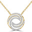 1/3 CTW Round Diamond Circle Necklace in 14K Yellow Gold (MDR210040)