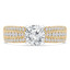 1 2/5 CTW Round Diamond Three-row Solitaire with Accents Engagement Ring in 14K Yellow Gold (MD210146)