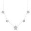 1 5/8 CTW Round Diamond Clover Cluster Halo Necklace in 18K White Gold (MD210268)