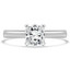 1 CT Cushion Diamond Solitaire Engagement Ring in 14K White Gold (MD210293)