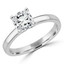 1 CT Cushion Diamond Solitaire Engagement Ring in 14K White Gold (MD210293)