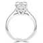 4/5 CTW Round Diamond Vintage Solitaire with Accents Engagement Ring in 14K White Gold (MD210296)