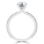 1 5/8 CTW Round Diamond Solitaire with Accents Engagement Ring in 14K White Gold (MD210298)