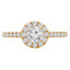 4/5 CTW Round Diamond Cathedral Halo Engagement Ring in 14K Yellow Gold (MD210288)