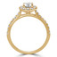 4/5 CTW Round Diamond Cathedral Halo Engagement Ring in 14K Yellow Gold (MD210288)