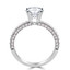 1 1/2 CTW Round Diamond Two-row Solitaire with Accents Engagement Ring in 14K White Gold (MD210322)