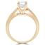 1 1/3 CTW Round Diamond Solitaire with Accents Engagement Ring in 14K Yellow Gold (MD210339)