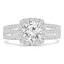 1 3/4 CTW Round Diamond Split-Shank Halo Engagement Ring in 14K White Gold with Accents (MD210355)