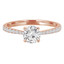 4/5 CTW Round Diamond Solitaire with Accents Engagement Ring in 14K Rose Gold (MD210371)