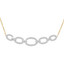 2 1/7 CTW Round Diamond White and Yellow Chain Necklace in 14K Two-Tone Gold (MDR210017)