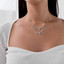 2 1/2 CTW Round Diamond Two-row Necklace in 14K White Gold (MDR210035)