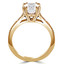 2/3 CTW Round Diamond Double Prong Solitaire with Accents Engagement Ring in 14K Yellow Gold (MD210383)