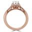 5/8 CTW Round Diamond Vintage Cushion Halo Engagement Ring in 14K Rose Gold (MD210390)