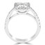 4/5 CTW Princess Diamond Open Bridge Princess Halo Engagement Ring in 14K White Gold (MD210396)