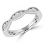 2/5 CTW Round Diamond Vintage Semi-Eternity Anniversary Wedding Band Ring in 14K White Gold (MD210397)