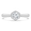 1/2 CT Round Diamond 6-Prong Tapered Solitaire Engagement Ring in 14K White Gold (MD210400)
