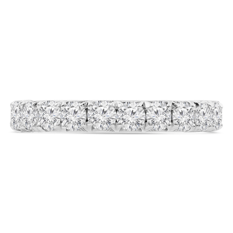 1 1/7 CTW Round Diamond 3/4 Way Semi-Eternity Anniversary Wedding Band Ring in 14K White Gold (MD210407)