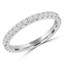 2/3 CTW Round Diamond 3/4 Way Semi-Eternity Anniversary Wedding Band Ring in 14K White Gold (MD210410)