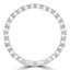 3/8 CTW Round Diamond Zig Zag 3/4 Way Semi-Eternity Anniversary Wedding Band Ring in 14K White Gold **SIZE 6 Not Sizeable** (MD210414)