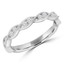 1/5 CTW Round Diamond Vintage Twisted Semi-Eternity Anniversary Wedding Band Ring in 14K White Gold (MDR210134)