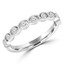 1/3 CTW Round Diamond Vintage Twisted Semi-Eternity Anniversary Wedding Band Ring in 14K White Gold (MDR210136)
