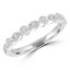 1/4 CTW Round Diamond Vintage Semi-Eternity Anniversary Wedding Band Ring in 14K White Gold (MDR210137)