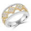 1 CTW Round Diamond Cocktail Ring in 14K Two-Tone Gold (MDR210140)