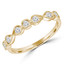 1/4 CTW Round Diamond Vintage Semi-Eternity Wedding Band Ring in 14K Yellow Gold (MDR210143)