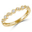 1/6 CTW Round Diamond Vintage Semi-Eternity Wedding Band Ring in 14K Yellow Gold (MDR210144)