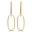 Paper Clip Drop/Dangle Earrings in 14K Yellow Gold (MDR210158)