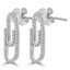 1/4 CTW Round Diamond Paper Clip Drop/Dangle Earrings in 14K White Gold (MDR210160)